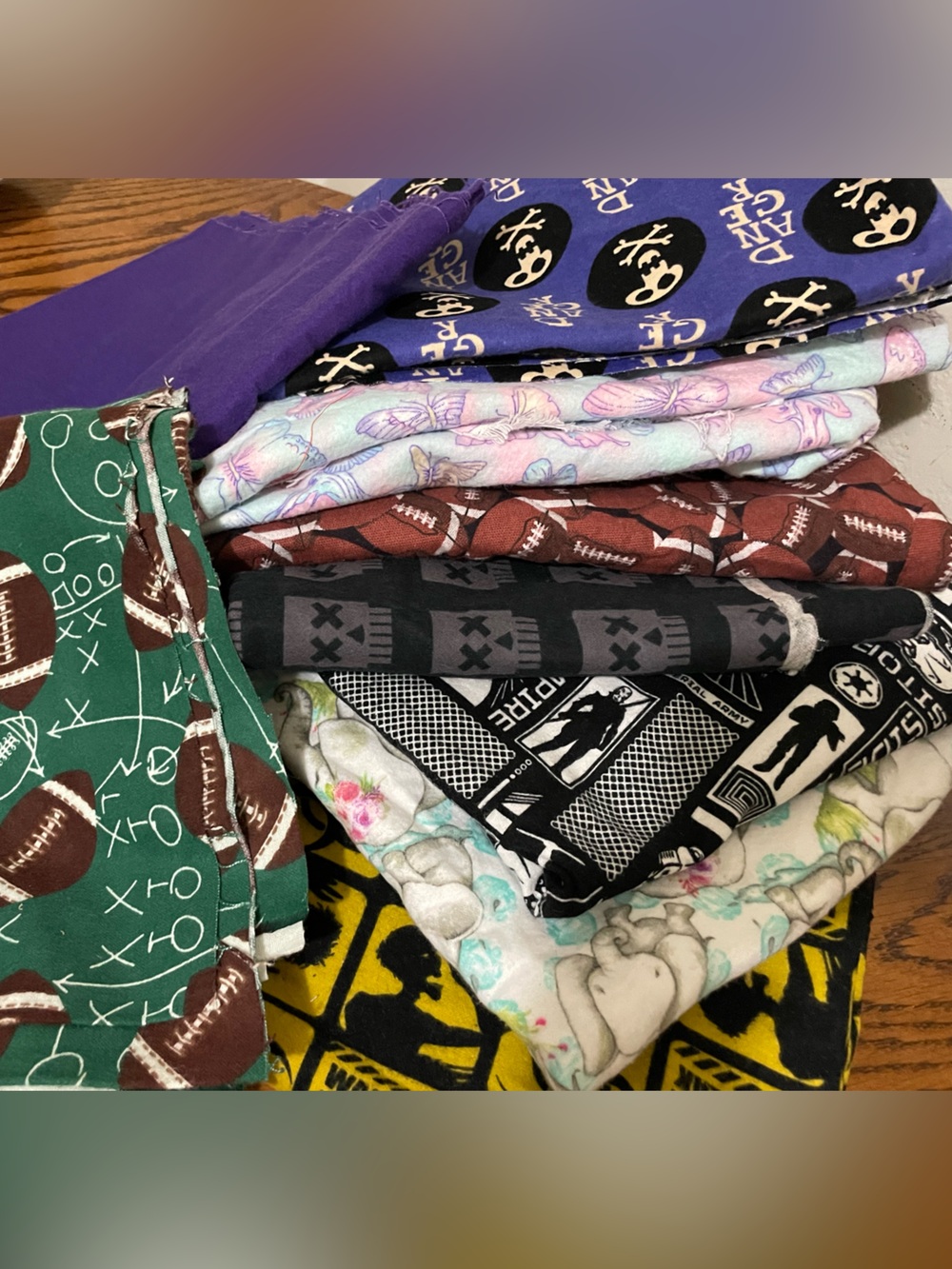 $7 each flannel fabric one yard each
